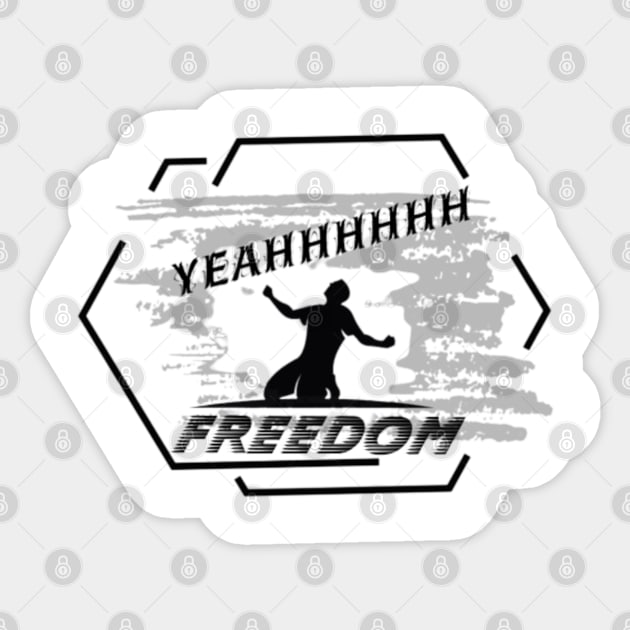 Yeahhhhhh.....Freedom Sticker by Asterme